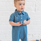 Ted Chambray Collared Romper