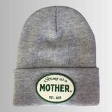 Strong As A Mother® Grey Patch Beanie