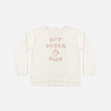 Raw Edge Long Sleeve Tee Hot Cocoa Club