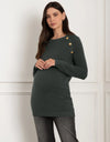 Amalia Ripple Stitch Maternity + Nursing Sweater