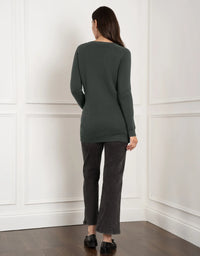 Amalia Ripple Stitch Maternity + Nursing Sweater