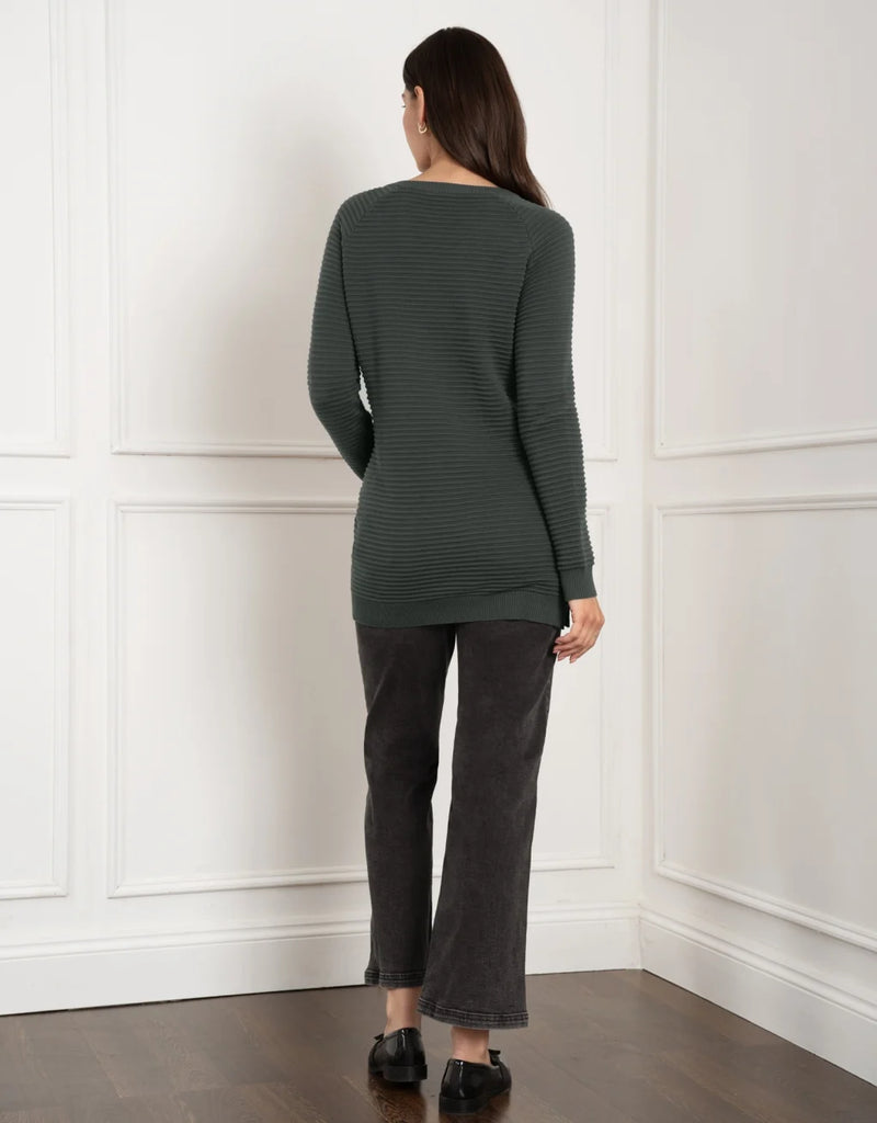 Amalia Ripple Stitch Maternity + Nursing Sweater