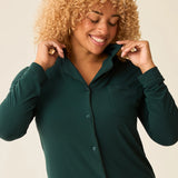 Clea Bamboo Classic Long Sleeve Maternity + Nursing Pajama