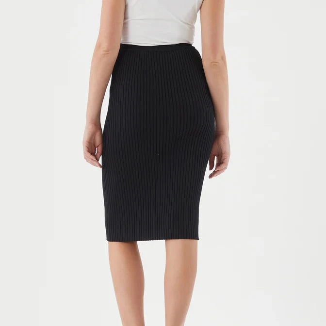 Crepe Buttoned Midi skirt