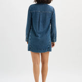 The Drapey Denim Mini Dress