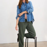 The Drapey Denim Boyfriend Shirt