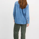The Drapey Denim Boyfriend Shirt
