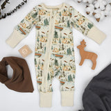 Zoom Organic Cotton Baby Pajamas 2-Way Zip Front Zipper Sleeper, Everett