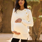Amalia Ripple Stitch Maternity + Nursing Sweater