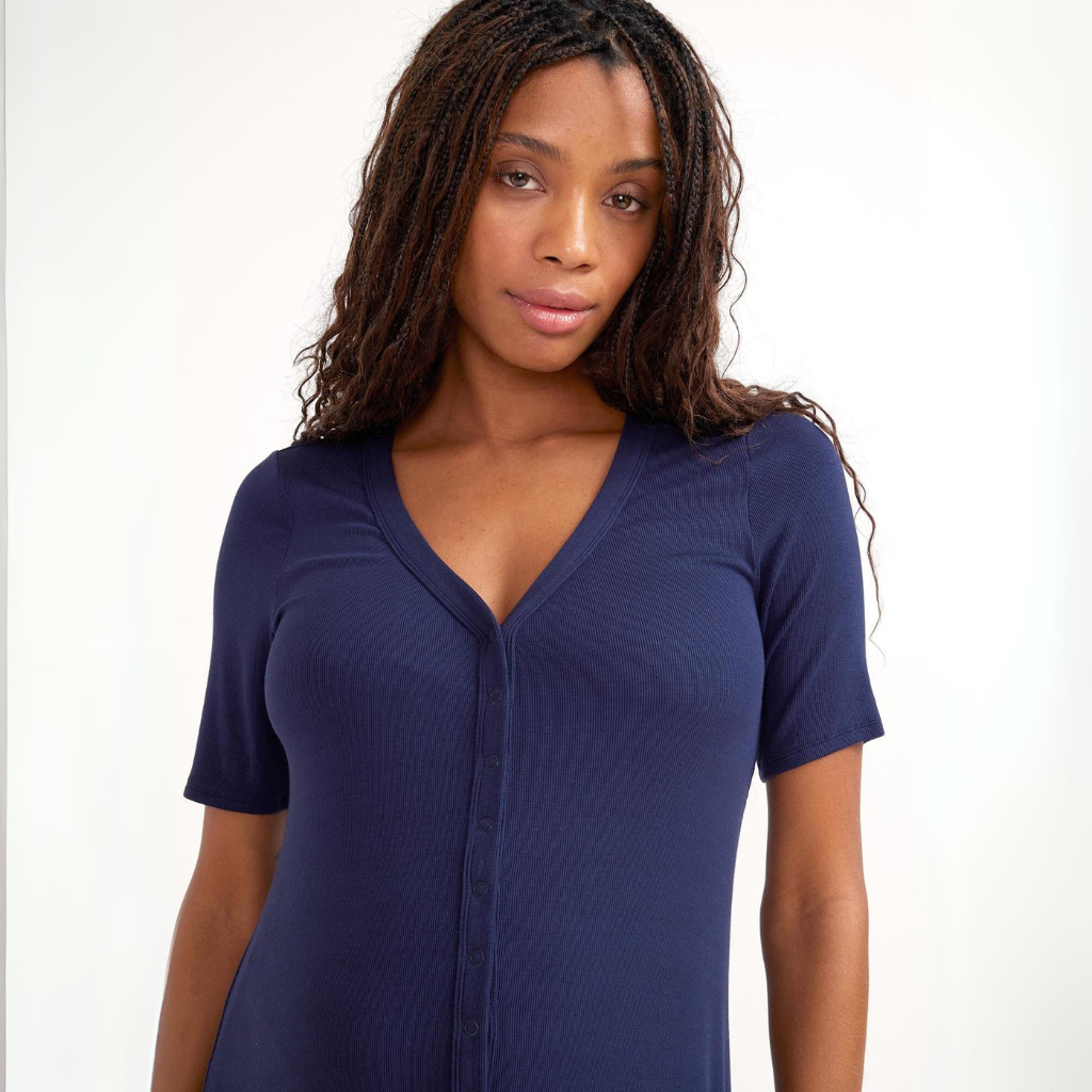 The Softest Rib Nursing Mini Dress Village Maternity