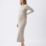 Eden Knit Nursing Dress, Stone