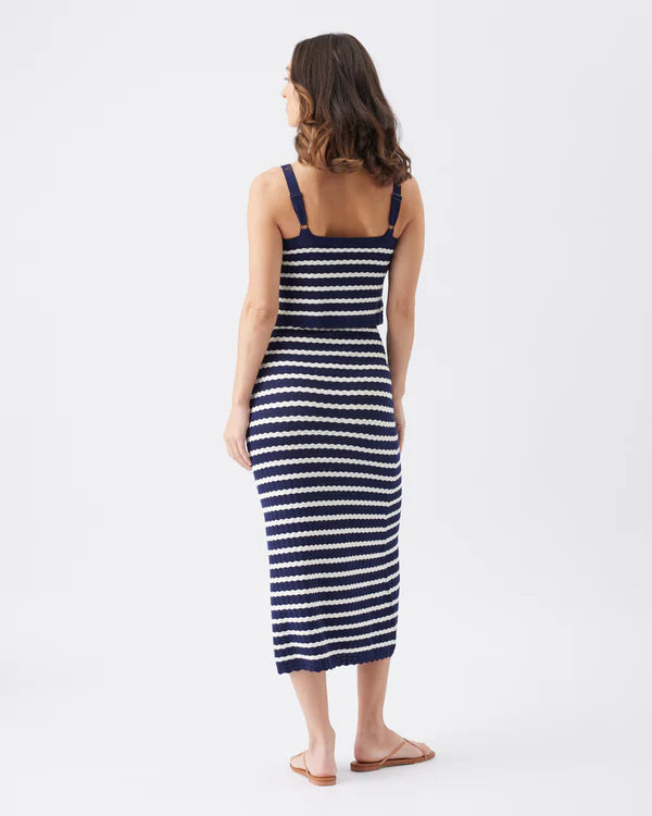 Ripe Maternity Women's Pointelle Knit Nursing Dress - Blue - Size M