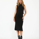 Layered Knit Nursing Dress