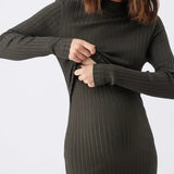 Nella Rib Nursing Knit Dress