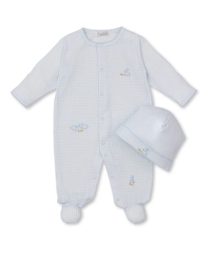 Baby Bunny Patch Footie + Hat Set