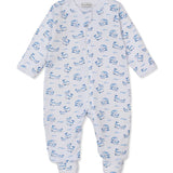 Whale Pods Blue Zip Footie