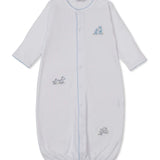 Safari Party White/Blue Convertible Gown