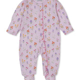 Summer Wildflowers Pink Zip Footie