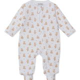 Teddy Bears Tan Zip Footie
