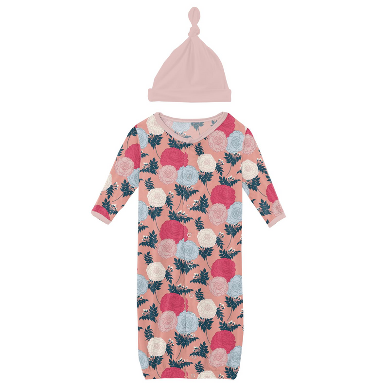 Print Layette Gown Converter + Single Knot Hat