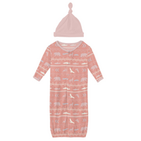 Print Layette Gown Converter + Single Knot Hat