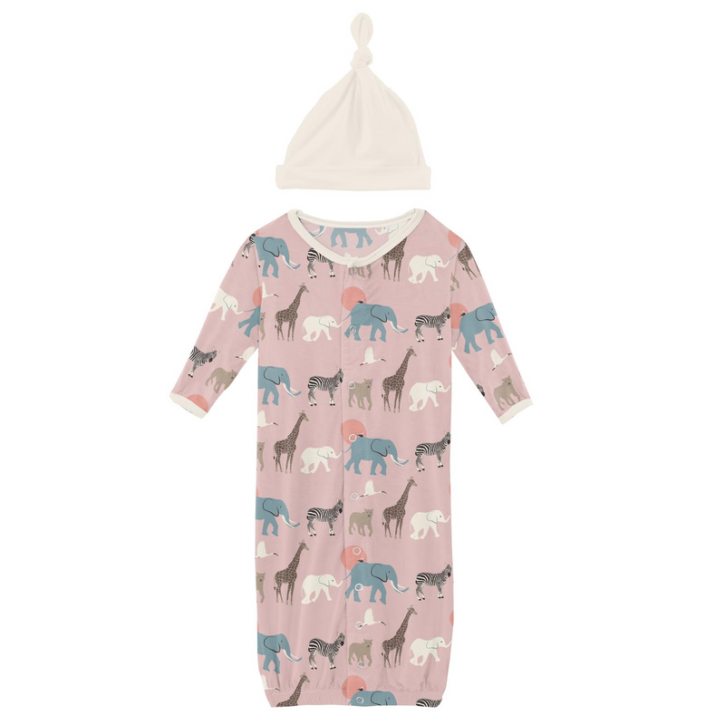 Print Layette Gown Converter + Single Knot Hat