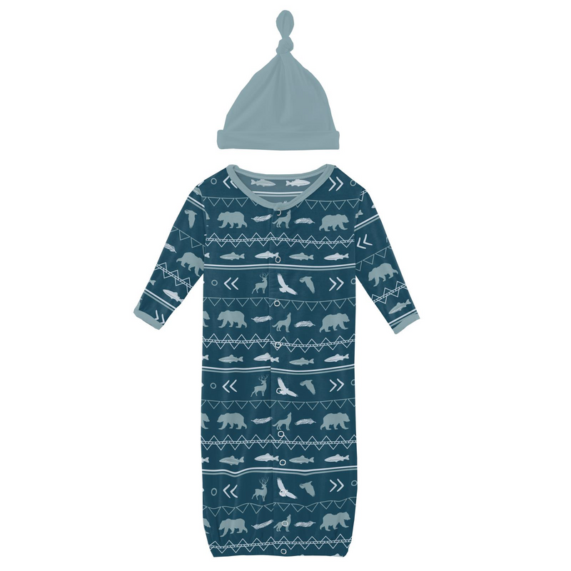 Print Layette Gown Converter + Single Knot Hat