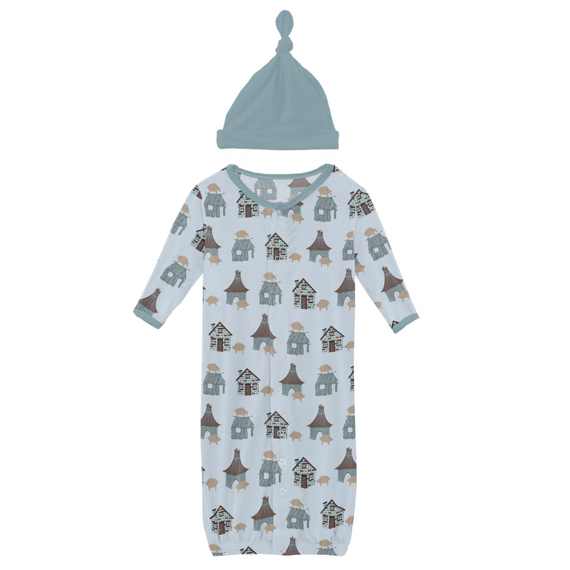 Print Layette Gown Converter + Single Knot Hat