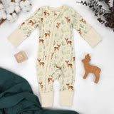 Organic Cotton Baby Pajamas 2-Way Zip Front Zipper Sleeper