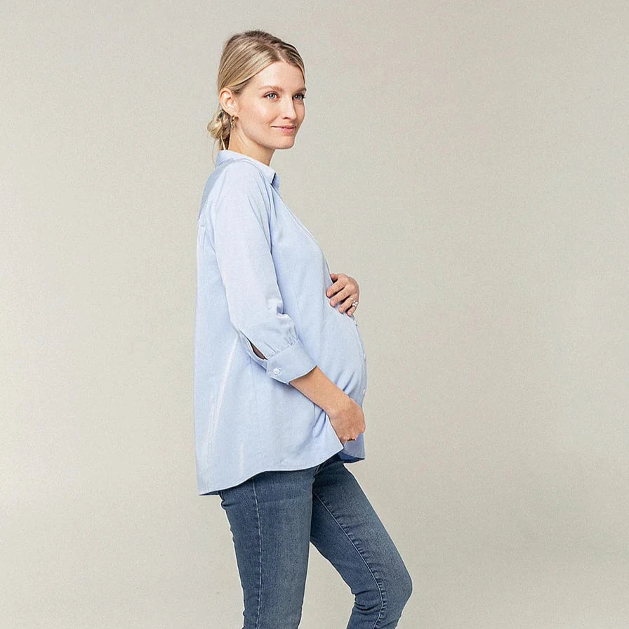 No-Gap Maternity Nursing Button Down Shirt