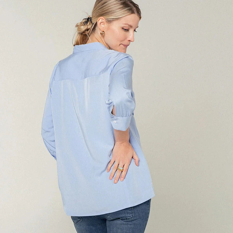 No-Gap Maternity Nursing Button Down Shirt