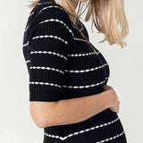 Louie Striped Knit Maternity + Mama Dress