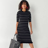 Louie Striped Knit Maternity + Mama Dress