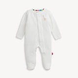 Giraffe Cream Velour Magnetic Footie