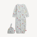 Festival Friends Organic Cotton Magnetic Gown + Hat Set