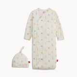 Lullaby Sky Pink Modal Magnetic Gown + Hat Set