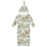 Print Layette Gown Converter + Single Knot Hat Set