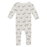 Print Convertible Coverall in Natural Hippo