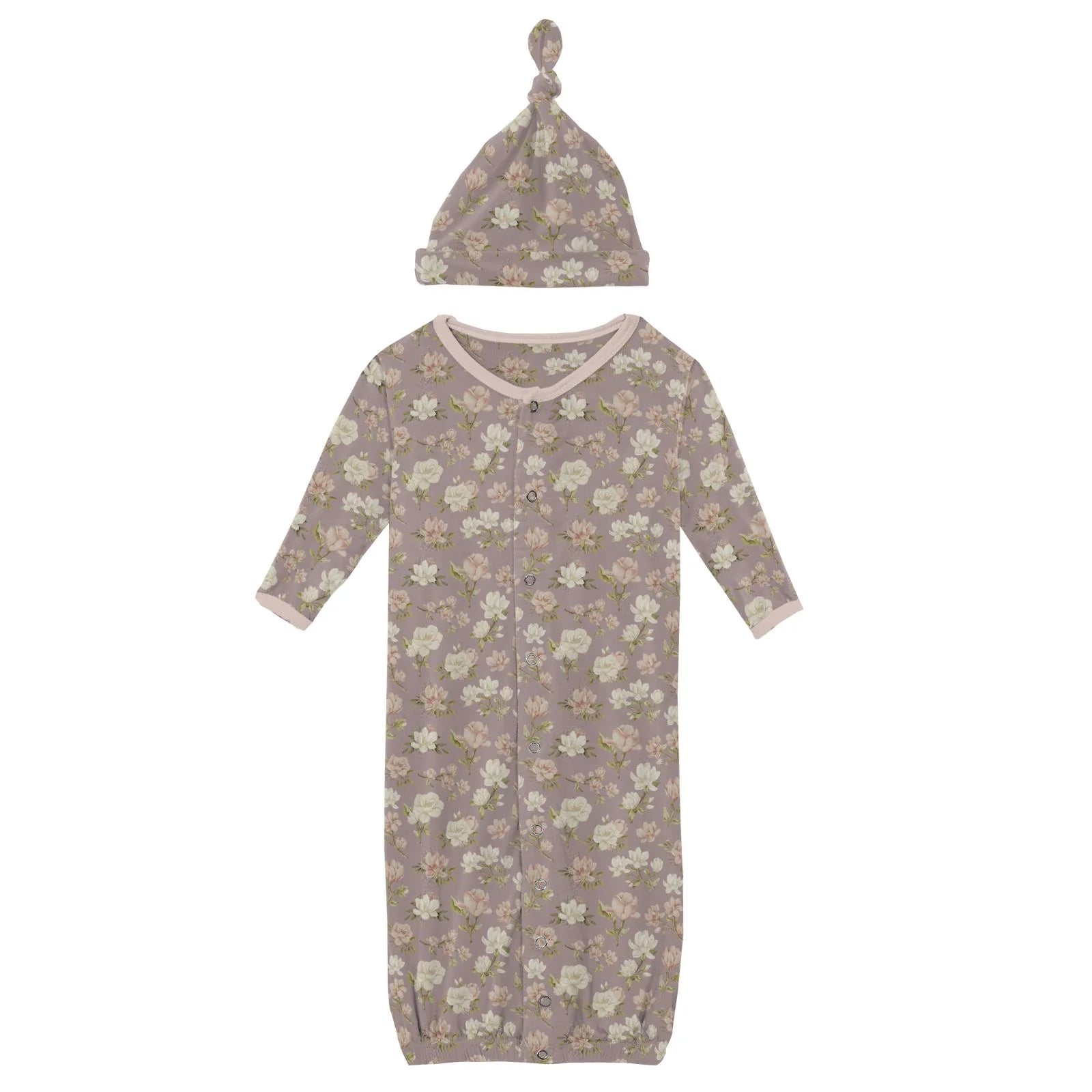 Print Layette Gown Converter + Single Knot Hat Set