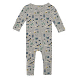 Print Convertible Coverall in Dove Bugs