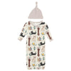 Print Layette Gown Converter & Single Knot Hat Set