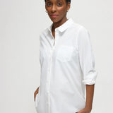 The Classic Button Down Poplin Maternity and Nursing Shirt