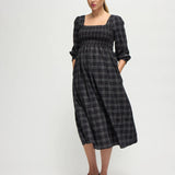The Breeze Ruffle Sleeve Midi Maternity Dress
