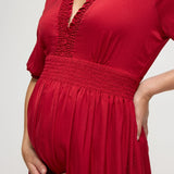 The V-Neck Vibe Mini Maternity Dress