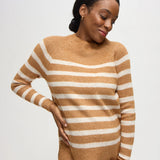 The Softline Side zip Stripe Maternity and Nursing Sweater
