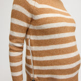 The Softline Side zip Stripe Maternity and Nursing Sweater