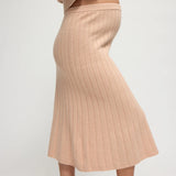 The Cozy Rib Knit Sweater Midi Maternity Skirt