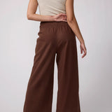 Porto Smocked Waist Linen Maternity Pant