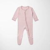 Print Footie with 2 Way Zipper in Blossom Breeze Stripe