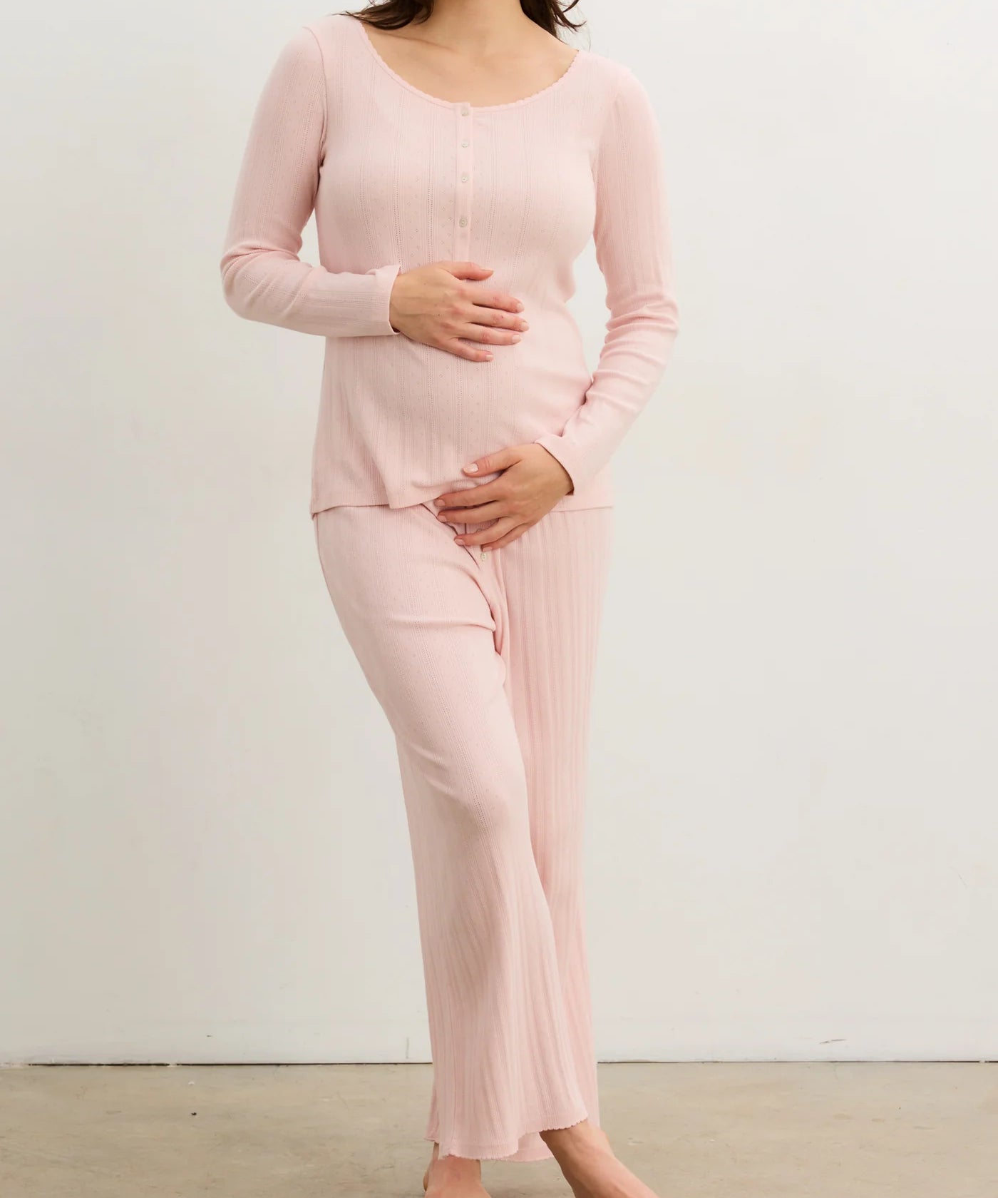 The Long Sleeve Pointelle Henley